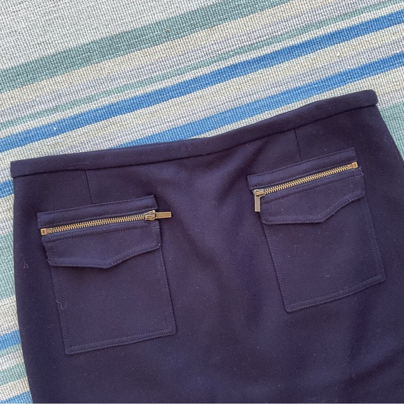 NEW J Crew black A line 100% wool skirt office career lined 12 - Picture 2 of 5